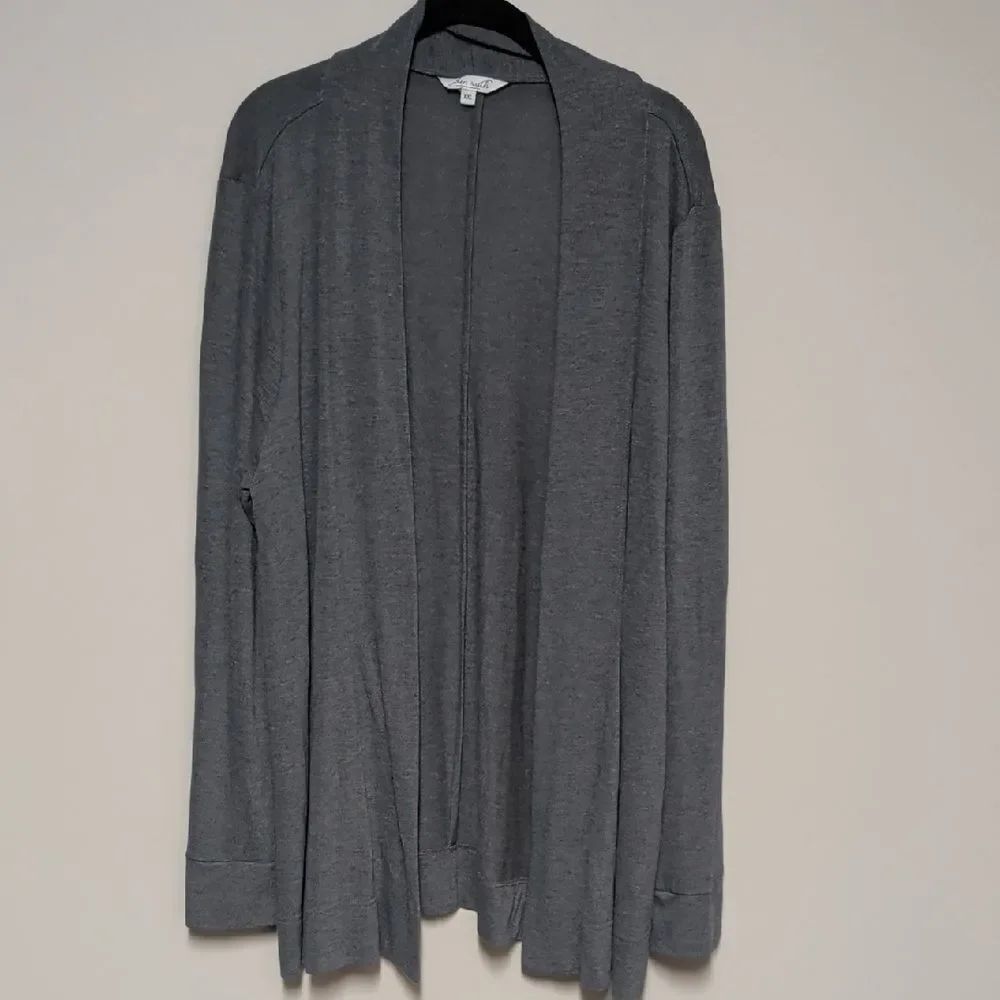 Gray/Blue Open front Women's Cardigan